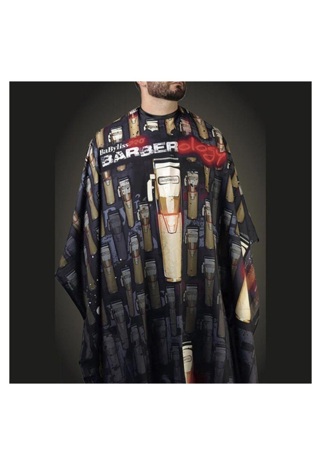Capa de Corte BabylissPro barberology con cierre de botón-2