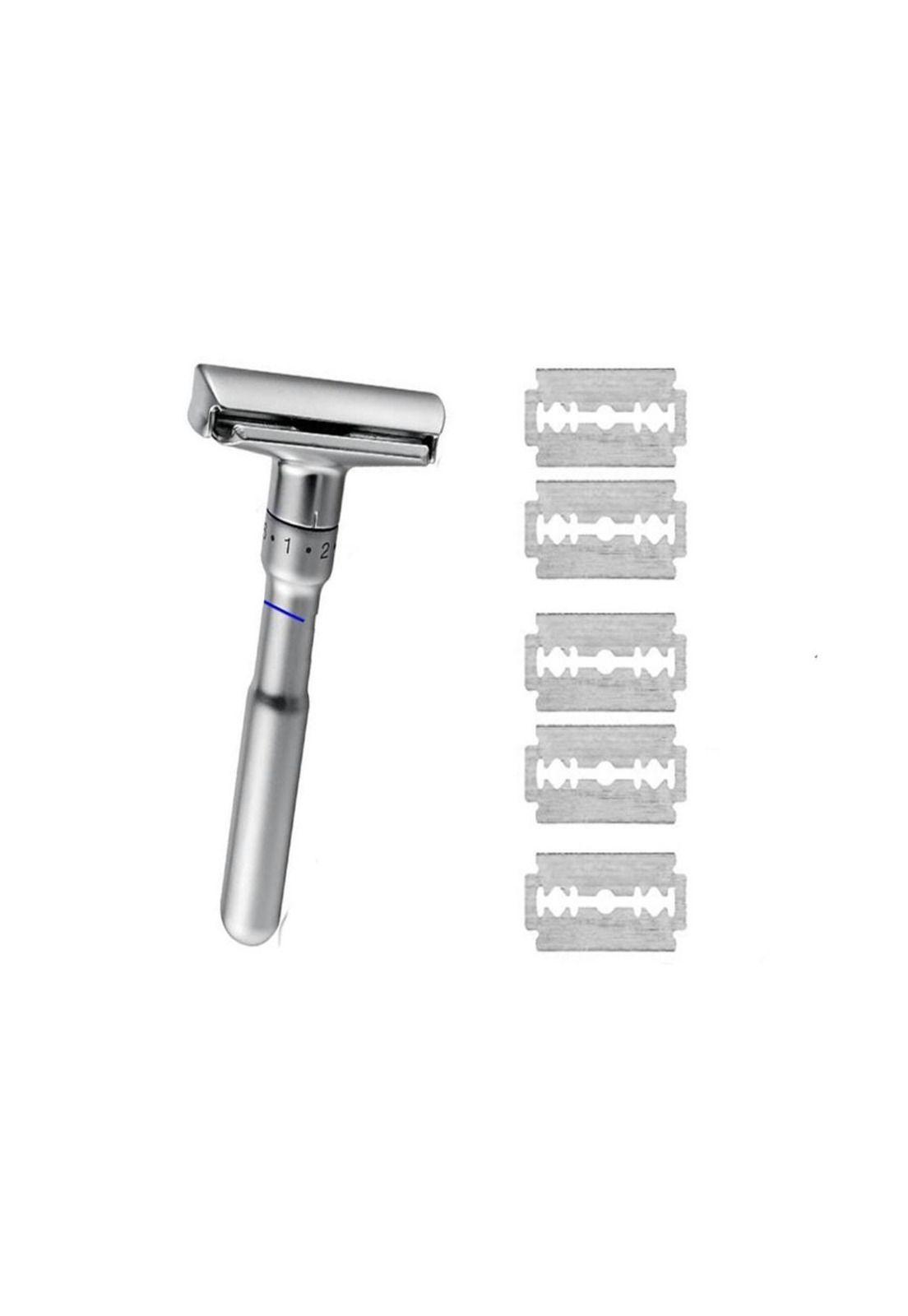 Navaja Rasuradora Clasica Inox Maxcare+10 Repuestos Plomo-0
