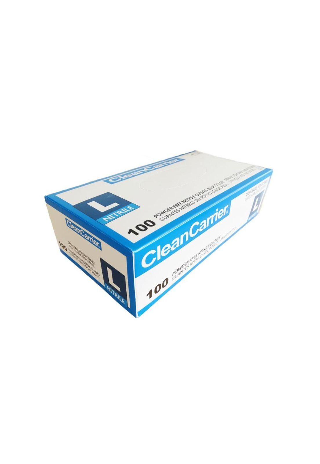 Guantes De Nitrilo Azul Clean Carrier 100un Talla L-1