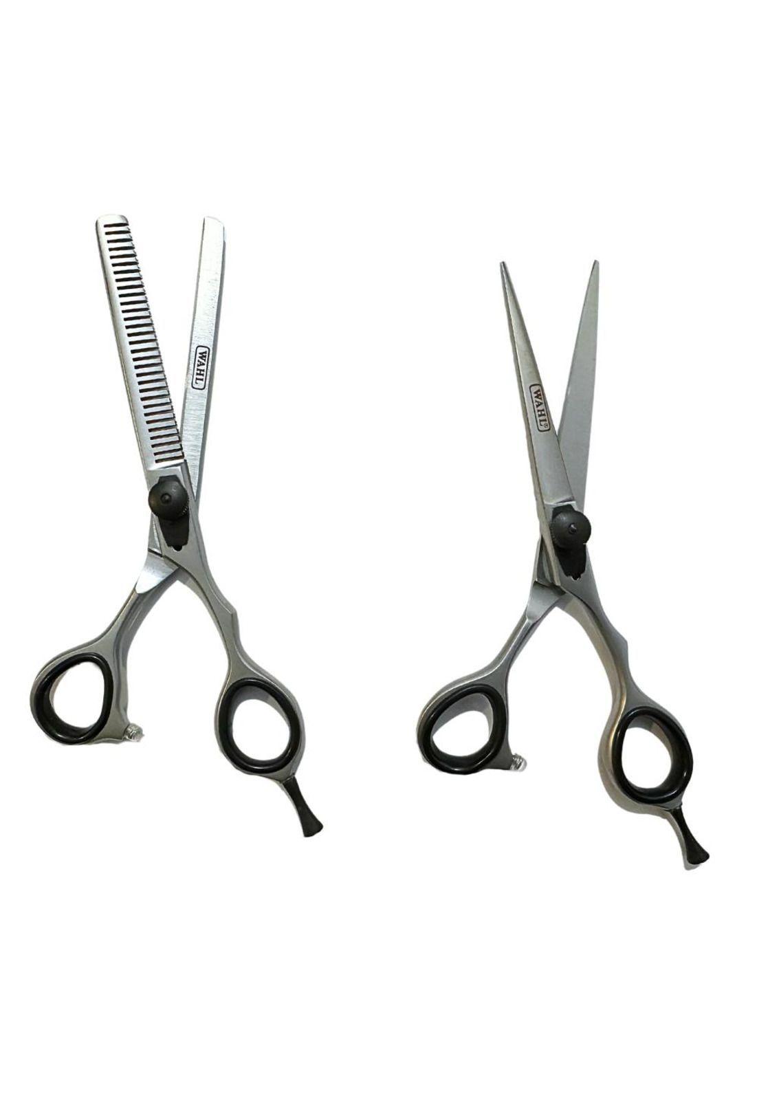 Juego de Tijeras Wahl Prof. Filo Navaja Y Esculpidora 6 Plateada-2