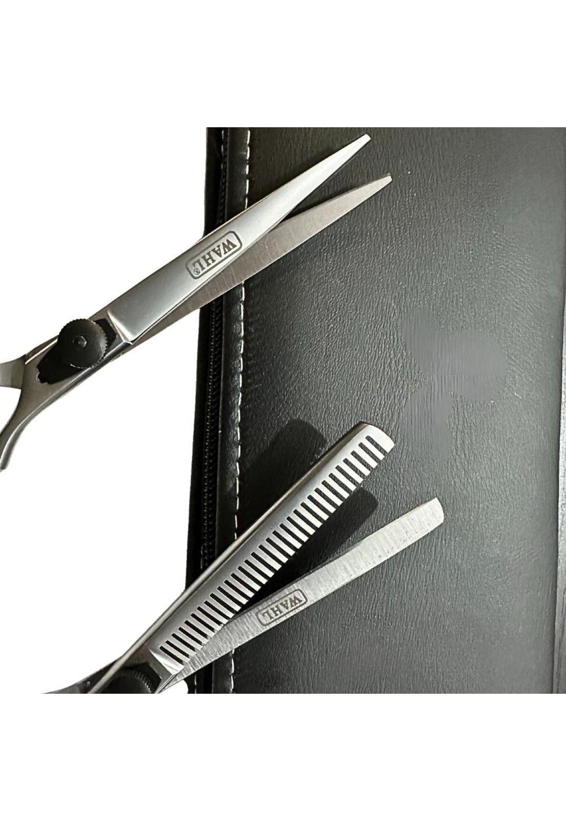 Juego de Tijeras Wahl Prof. Filo Navaja Y Esculpidora 6 Plateada-4