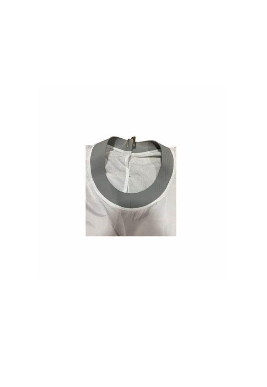 Capa de Barbero Broches Cuello de Silicona Blanco-2