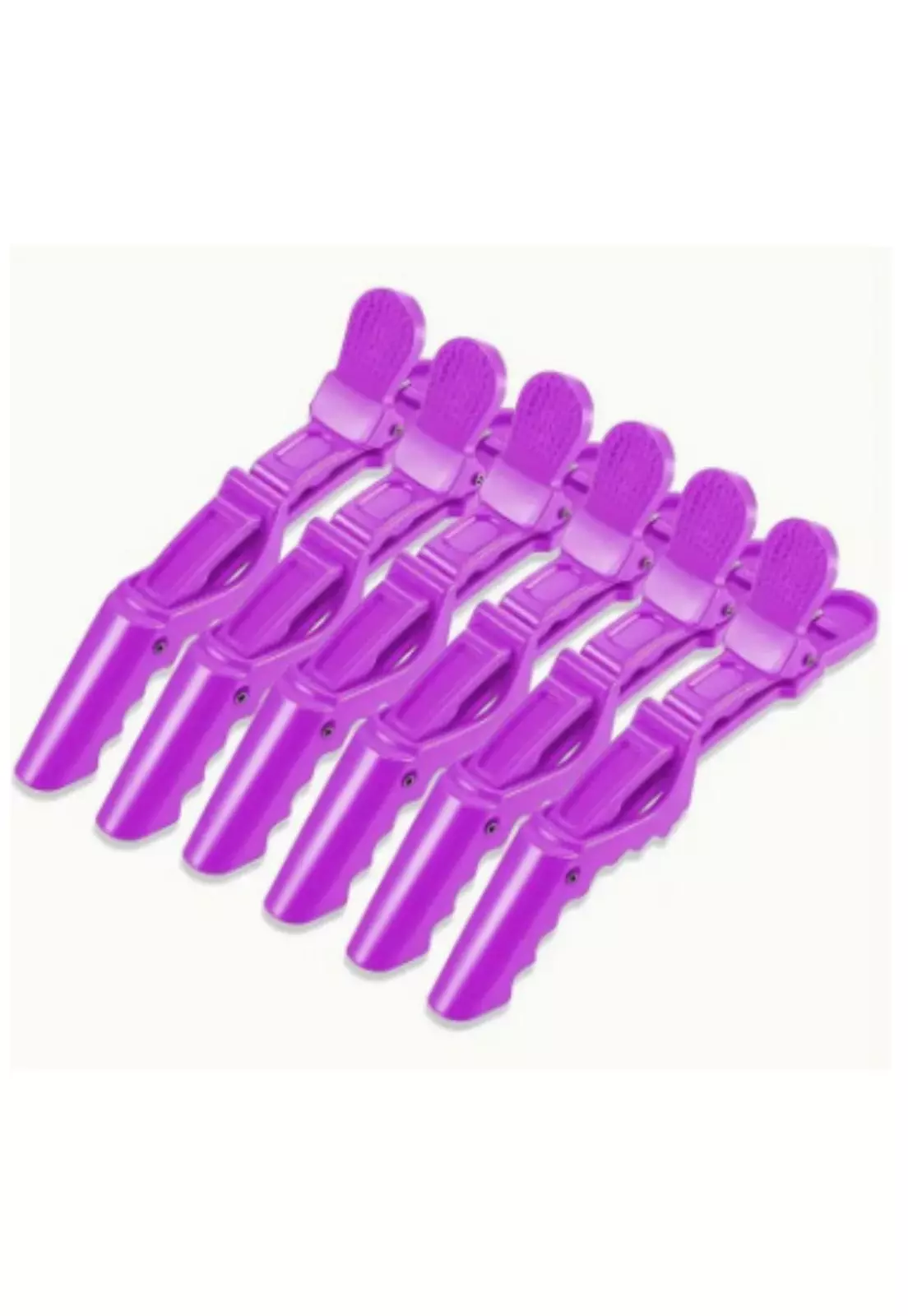 Pinzas De Cabello Tipo Cocodrilo Para Peluquería X5 Morado-1