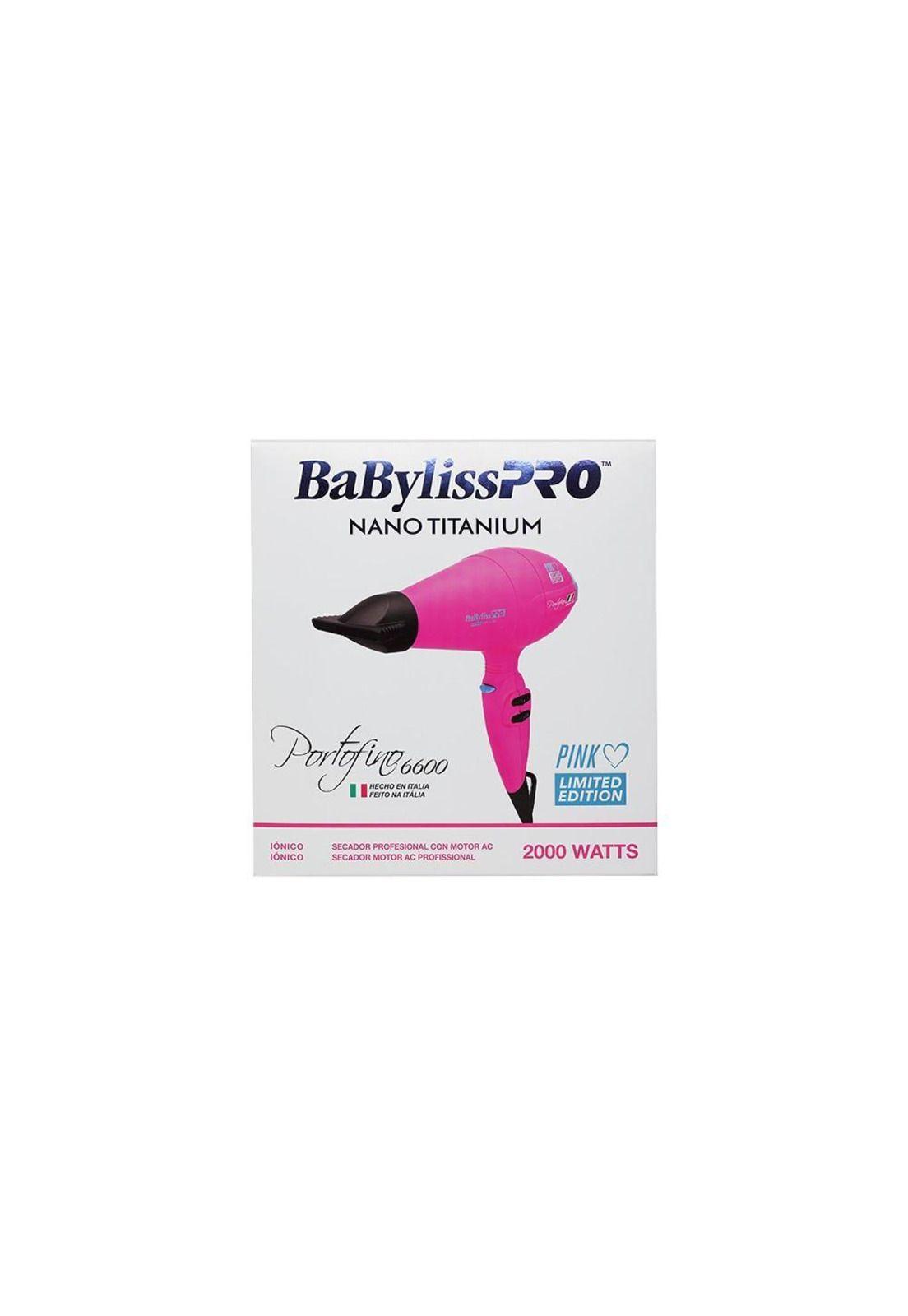 Secador de Pelo Portofino 2000w Babyliss Pro Pink Glow-2