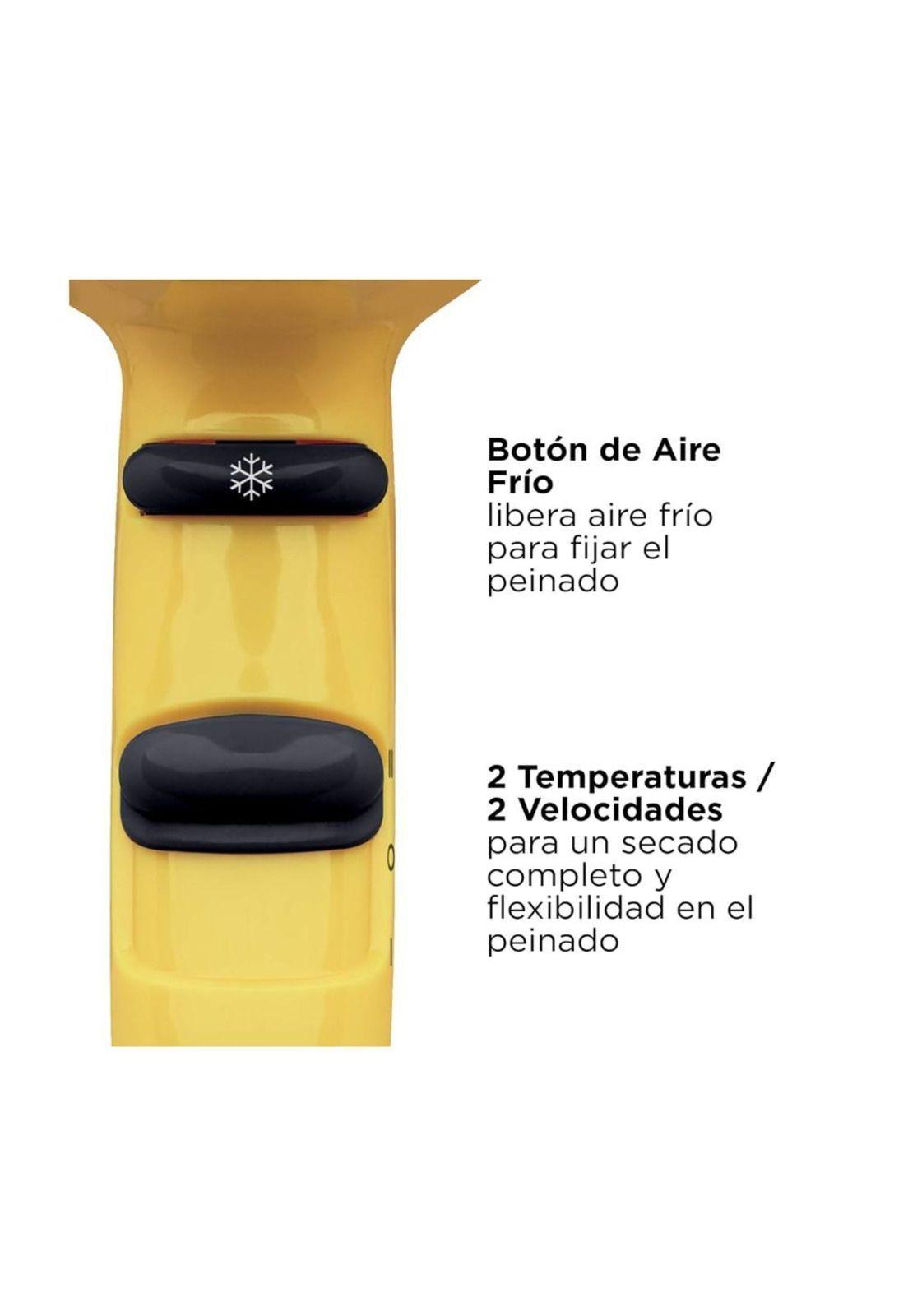Secador De Pelo Compacta ionico Amarillo Revlon 1875 Watts-4