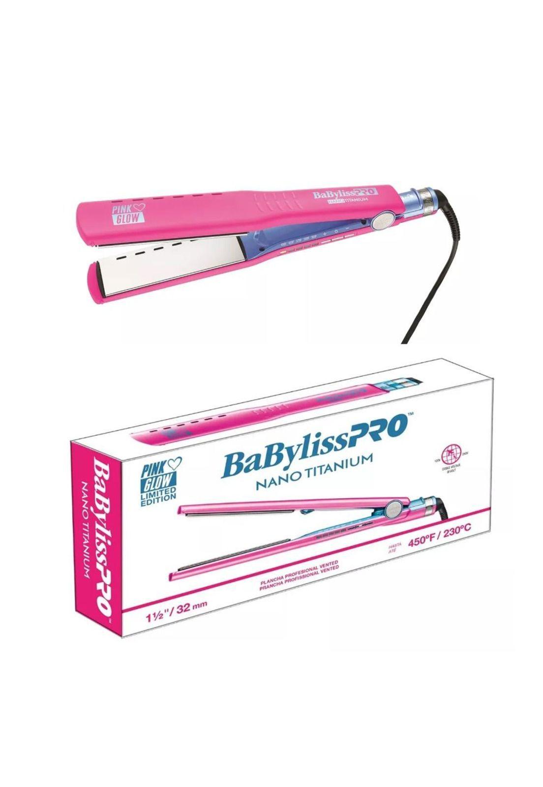 Plancha BabylissPro Nano Titanium Pink Glow 1 1/2 38MM-0