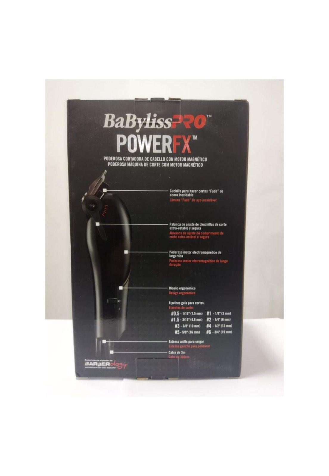 Máquina De Corte Babyliss Profesional Power Fx black Cuchilla Fade-4