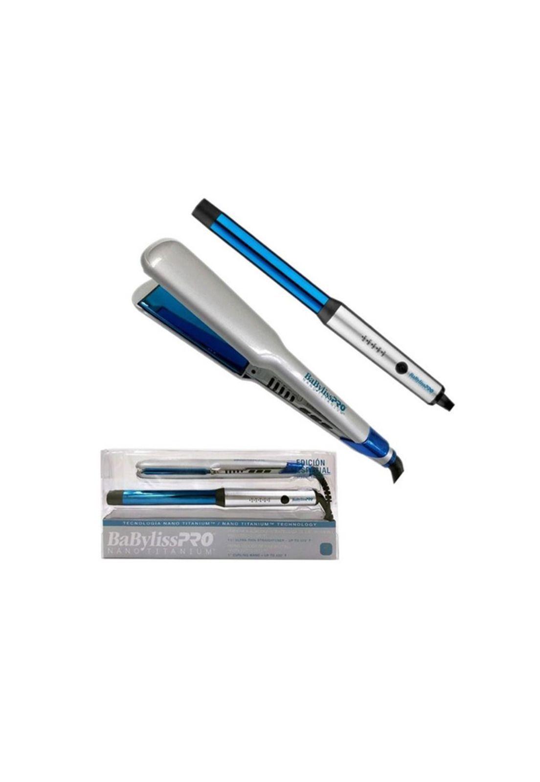 Plancha Babyliss Pro Alisadora Titanio 1 1/2 Y Rizador De 1-2