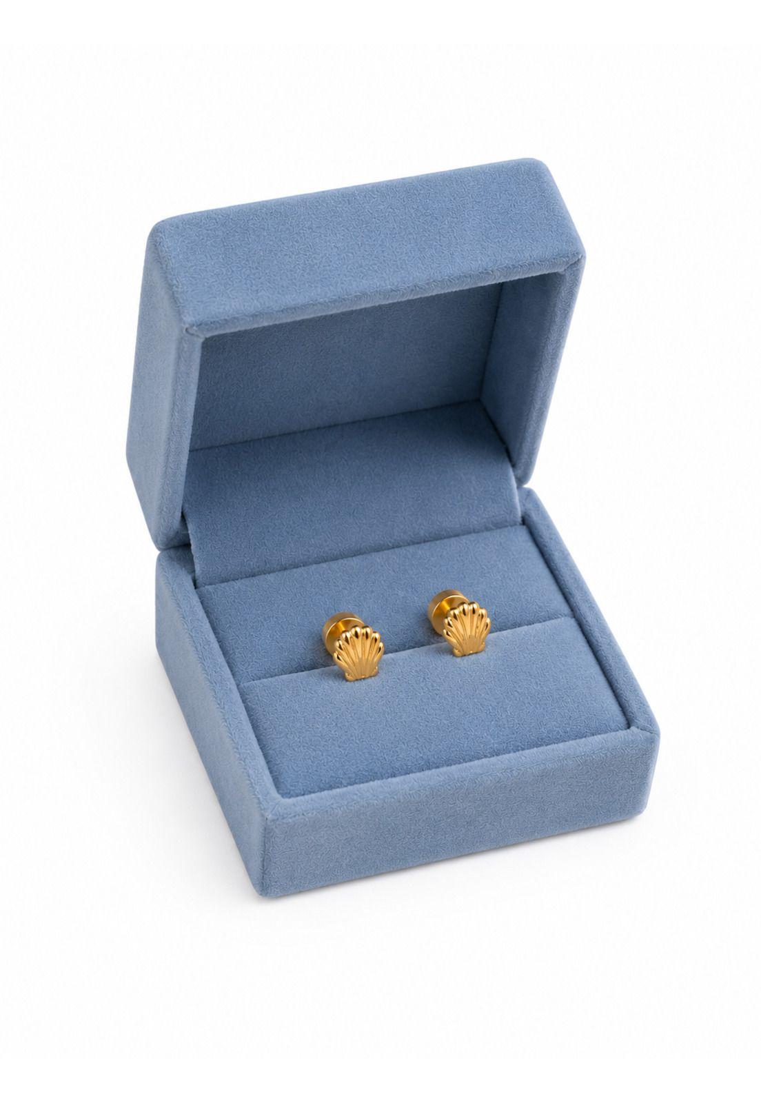 Aros Abridores Ostras 5mm Oro 14k Bebé Hipoalergénico Dorado-3