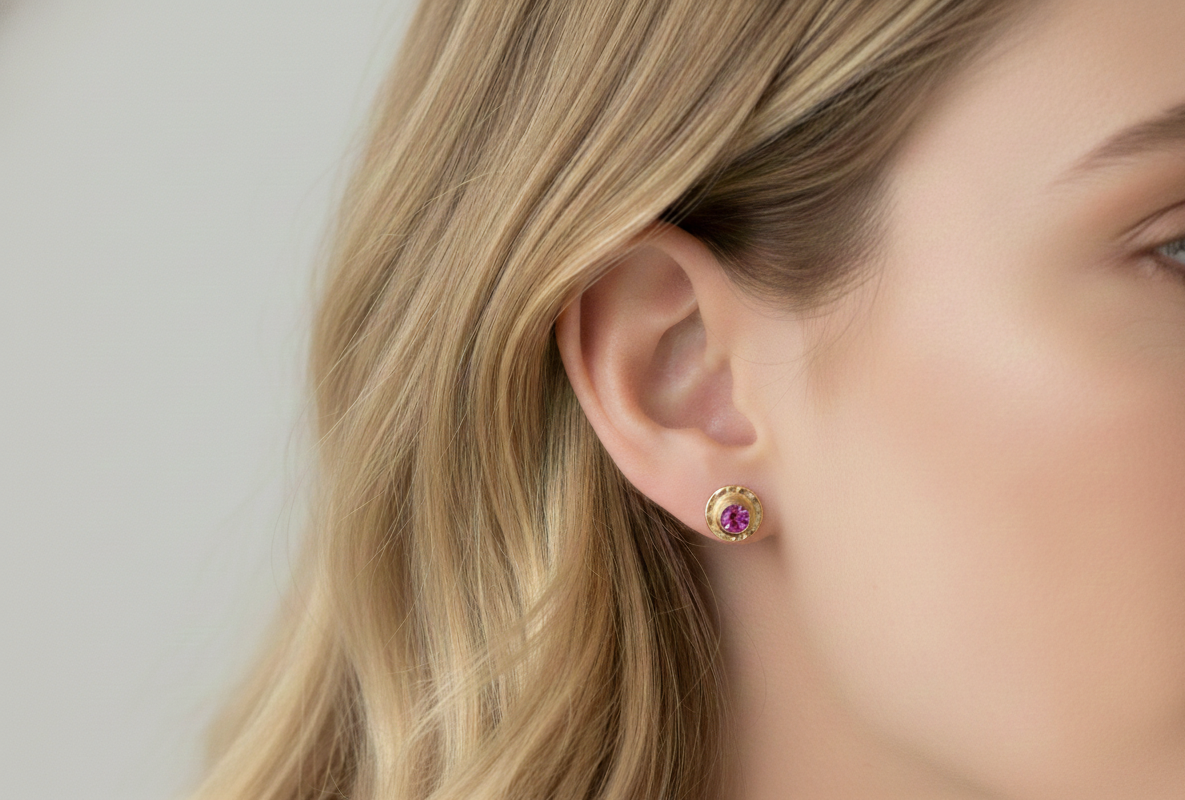 Aros Chatón Circón Abridores 5mm No2 Oro 14k-4