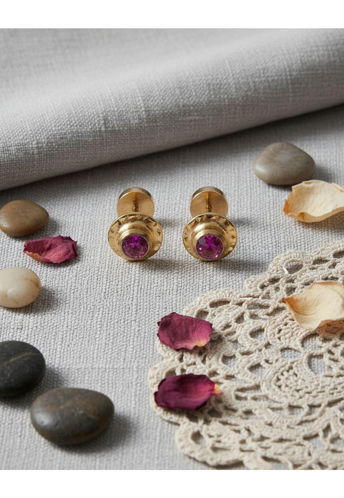 Aros Abridores Chatón Circón 5mm N2 Oro 14k Bebé-6