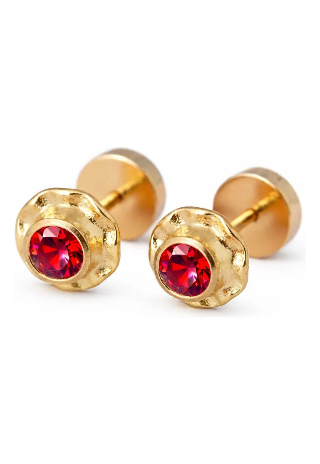 Aros Abridores Chatón Circón 5mm N2 Oro 14k Bebé-8
