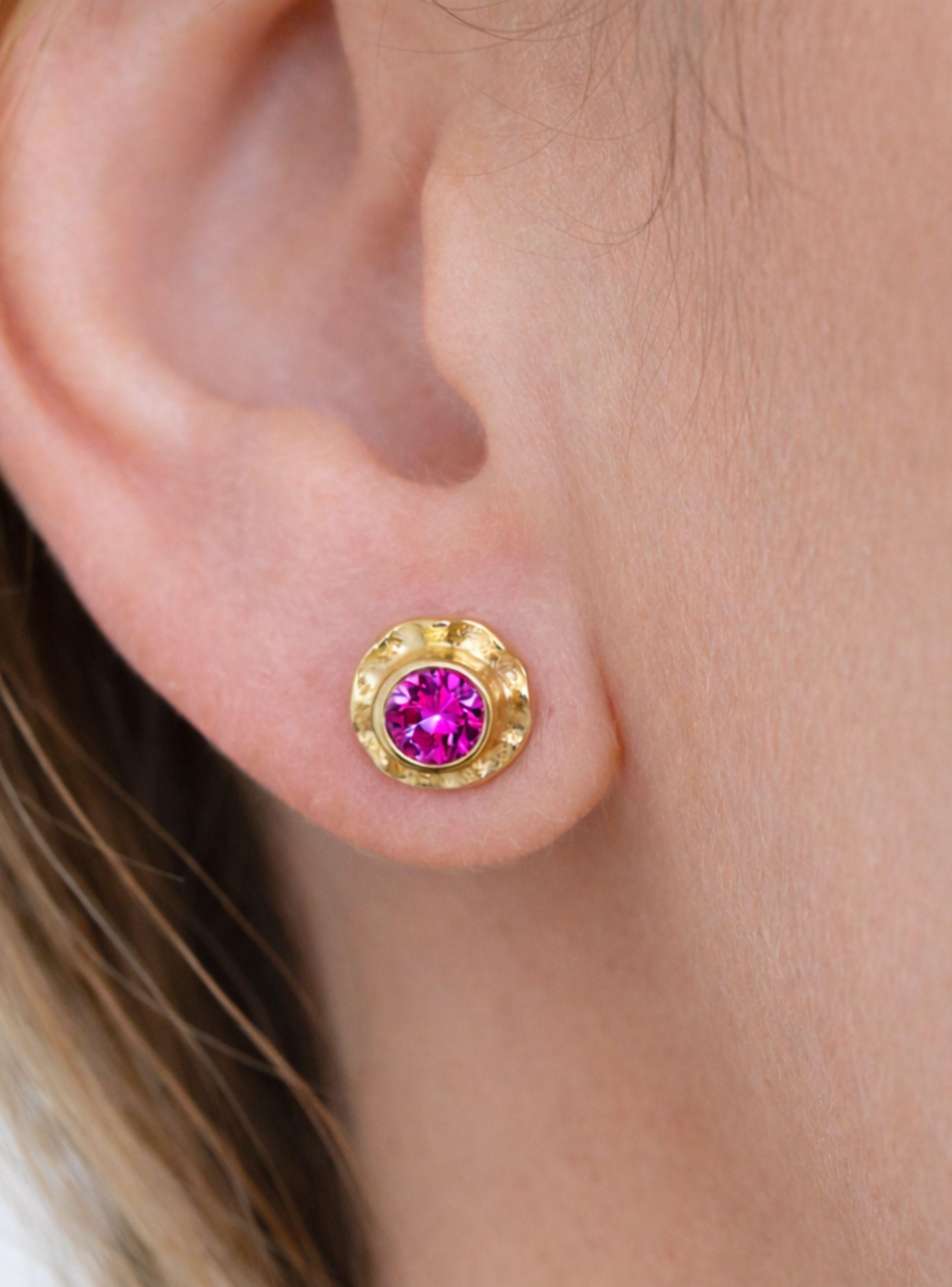 Aros Chatón Circón Abridores 5mm No2 Oro 14k-2