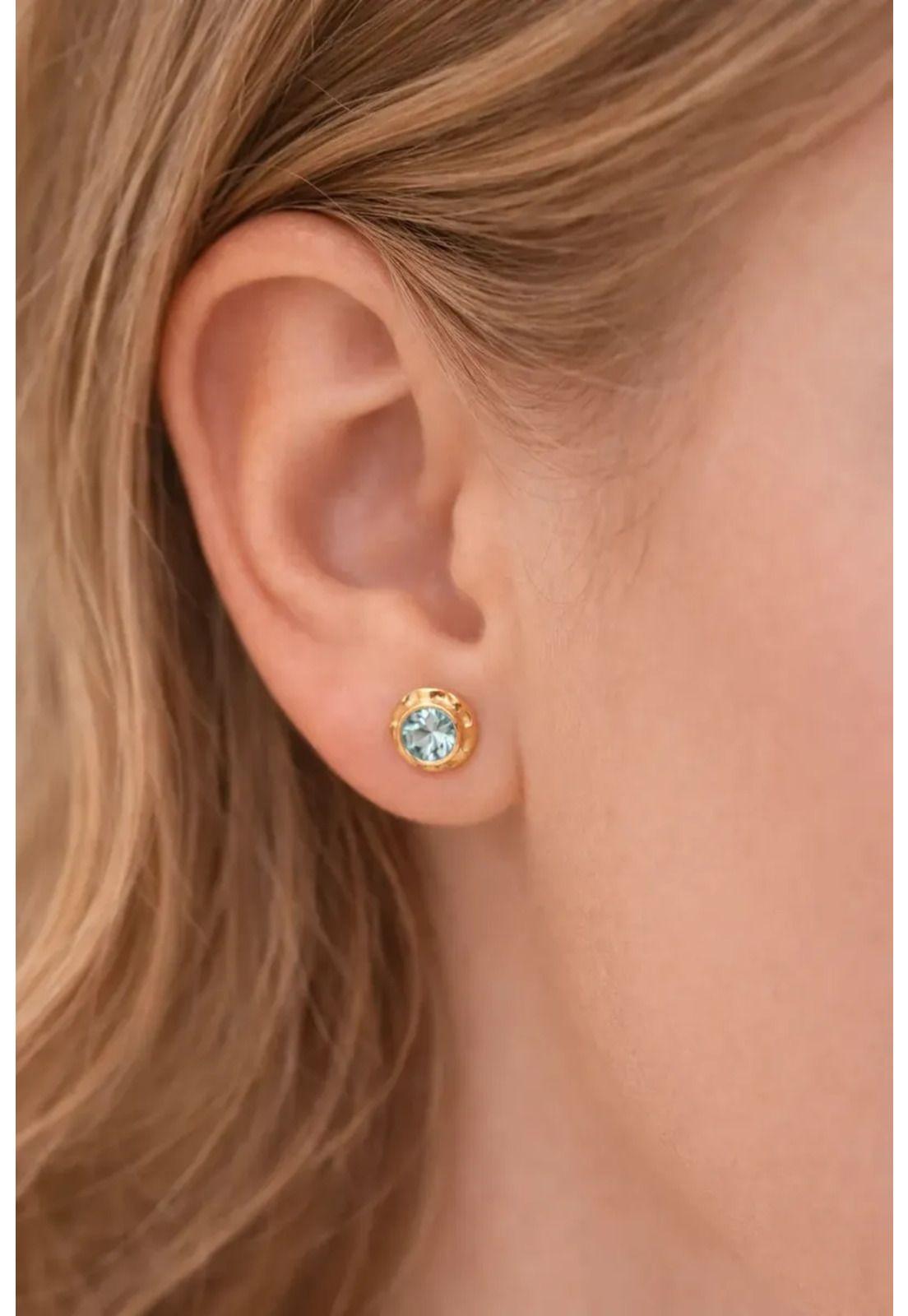 Aros Abridores Chatón Circón 4mm N1 Oro 14k Bebé-6