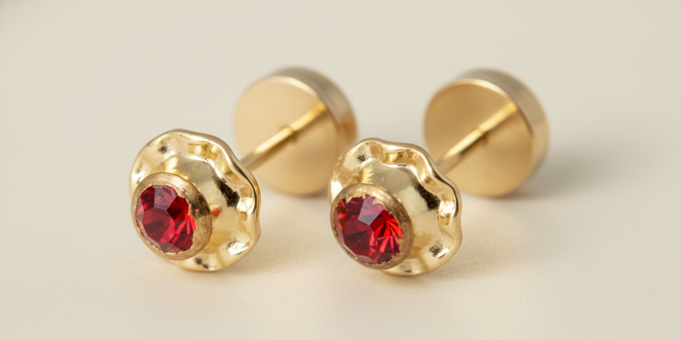 Aros Chatón Circón Abridores 6mm No3 Oro 14k-2