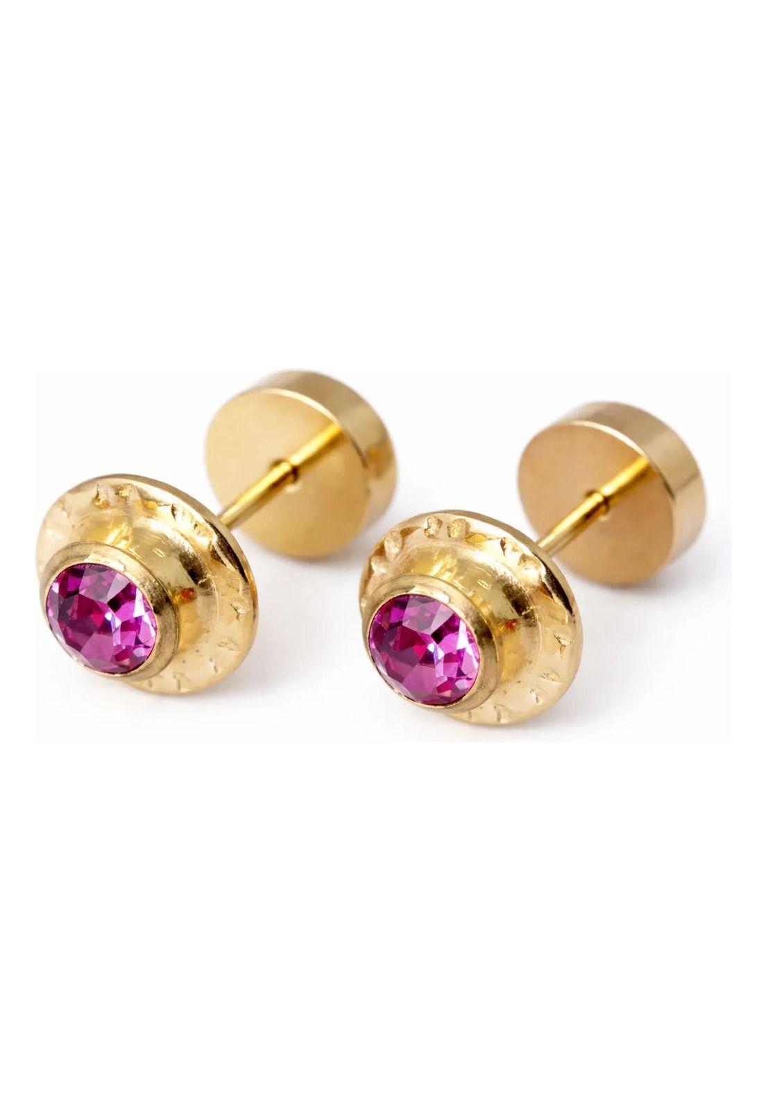 Aros Abridores Chatón Circón 6mm N3 Oro 14k Niña Mujer-6