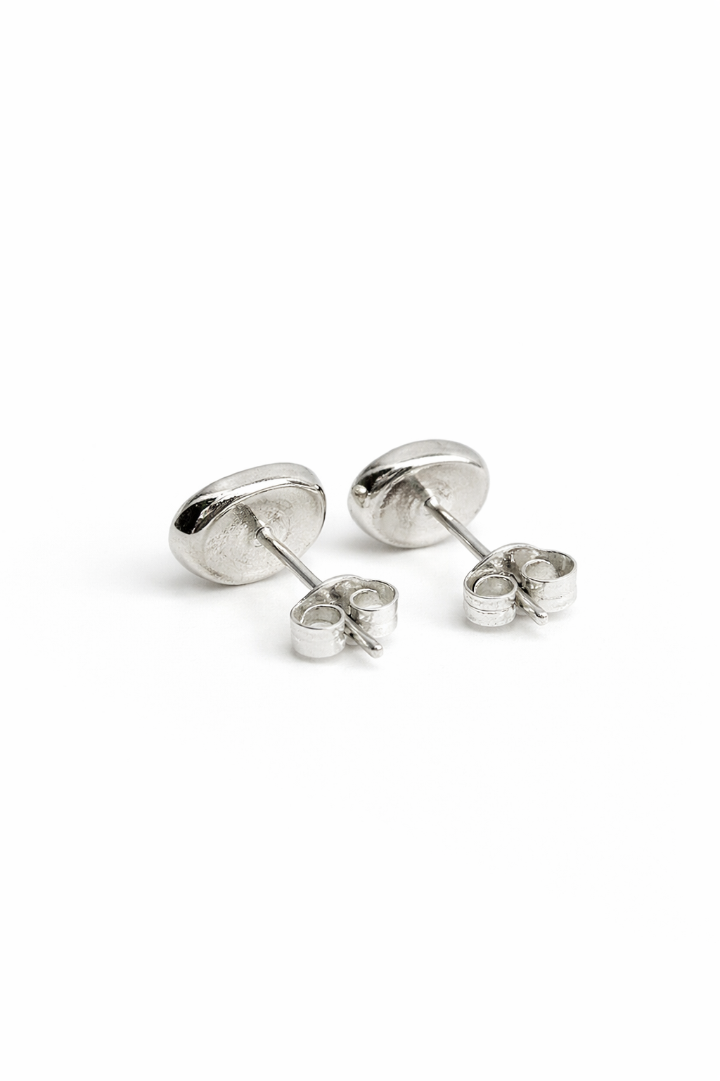 Aros Crisocola Ovalado Plata 950 Tornillo Mariposa Mujer Elegantes Piedra Azul-3