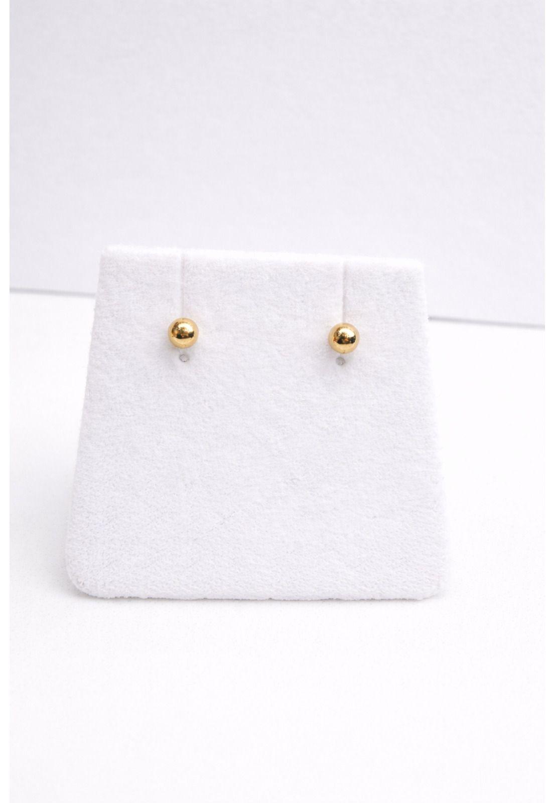 Aros Abridores Bolita 3mm N1 Oro 14k Bebé Niña Hipoalergénic Dorado-3