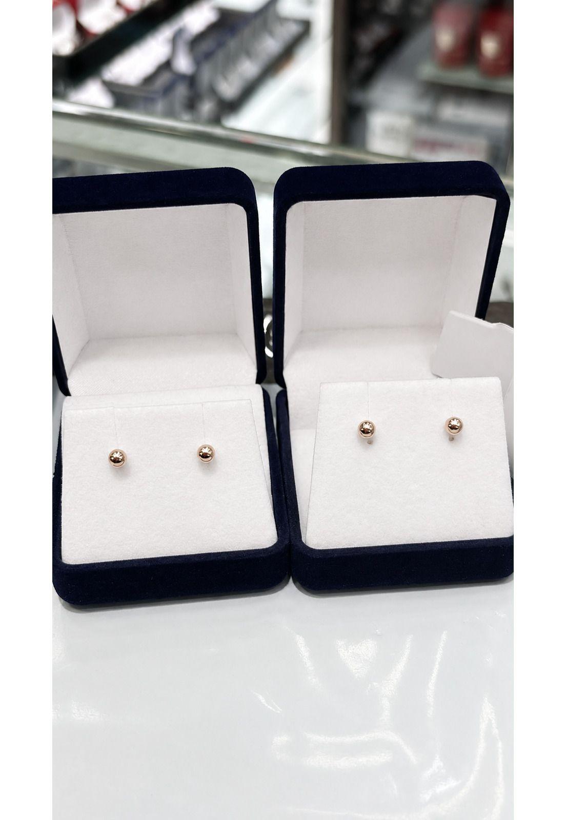 Aros Abridores Bolita 3mm N1 Oro 14k Bebé Niña Hipoalergénic Dorado-4