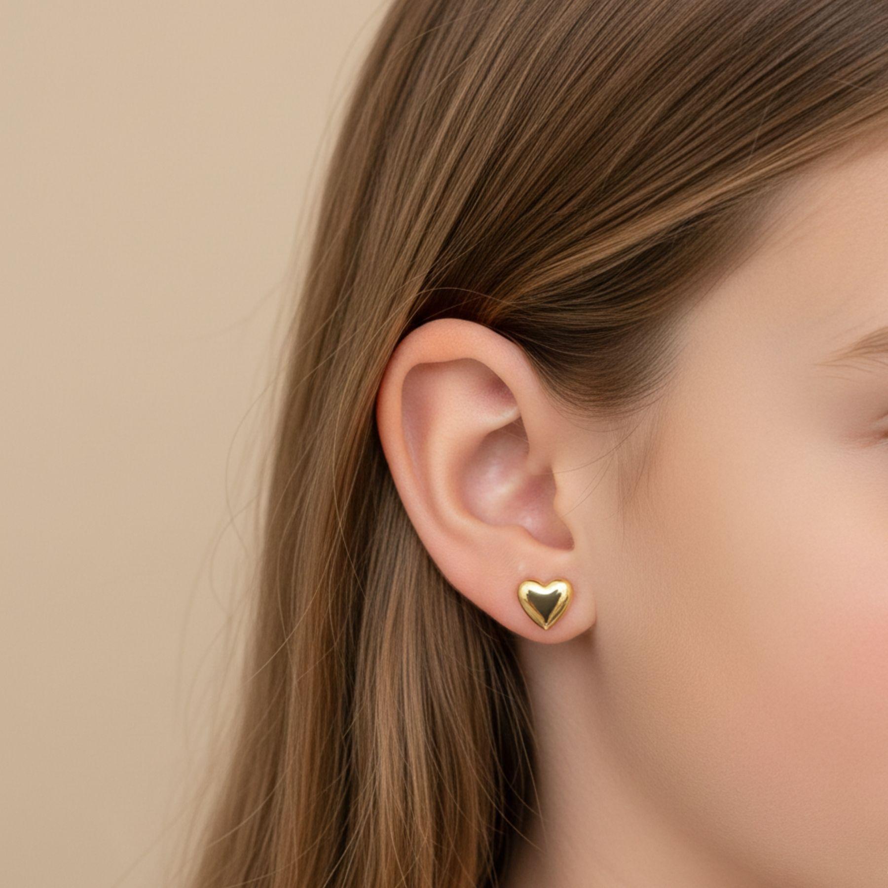 Aros Corazón 4mm Nº1 Oro 18k nacional-2