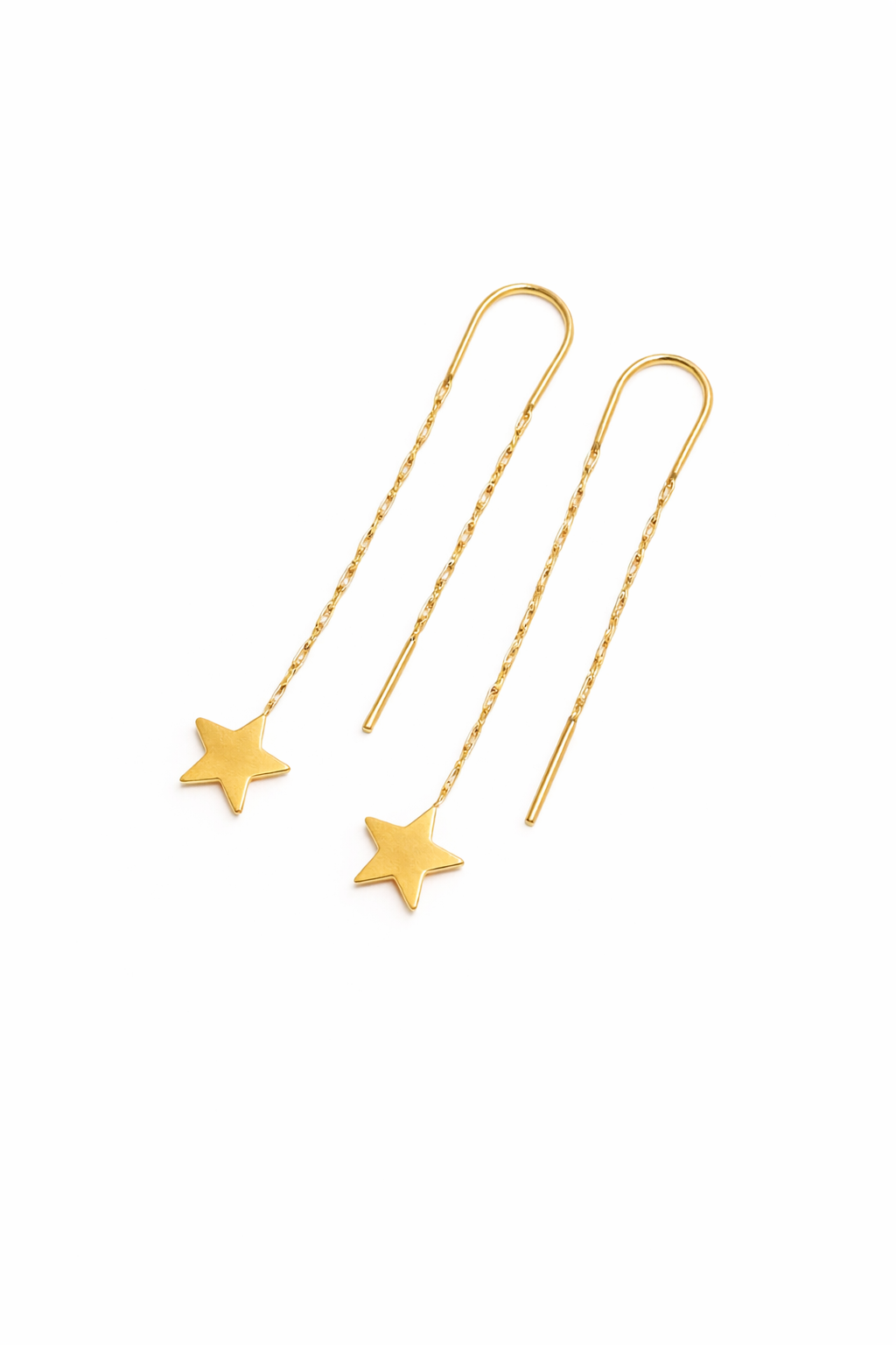 Aros Cadenas Estrella Oro 18k nacional -0