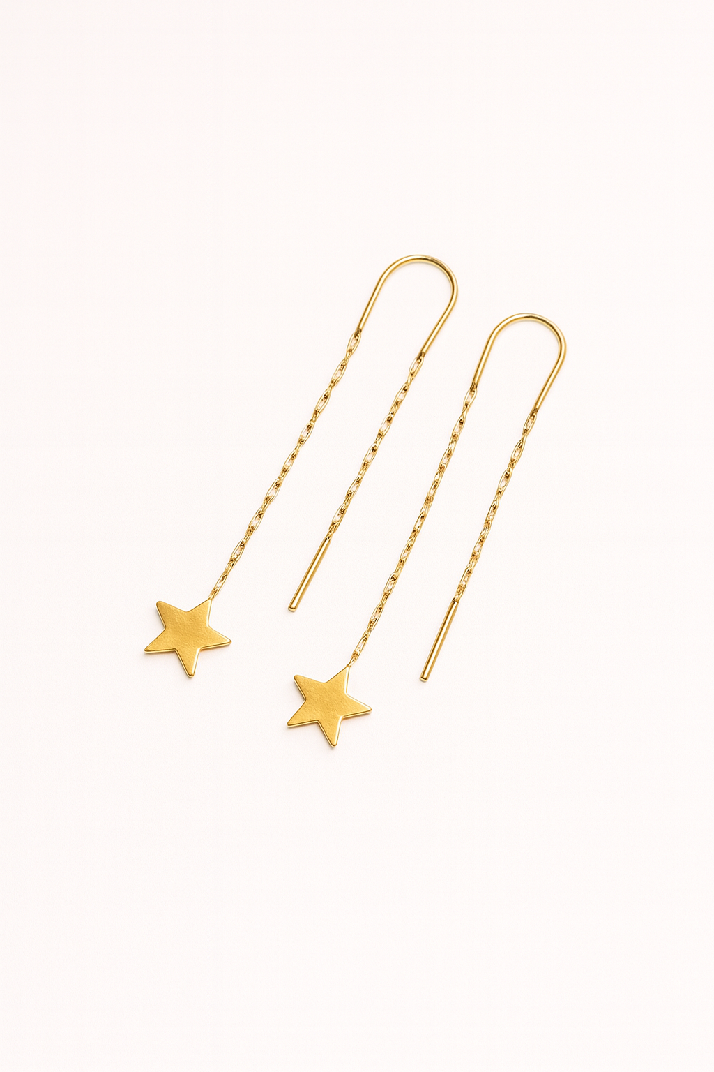 Aros Cadenas Estrella Oro 18k nacional -1