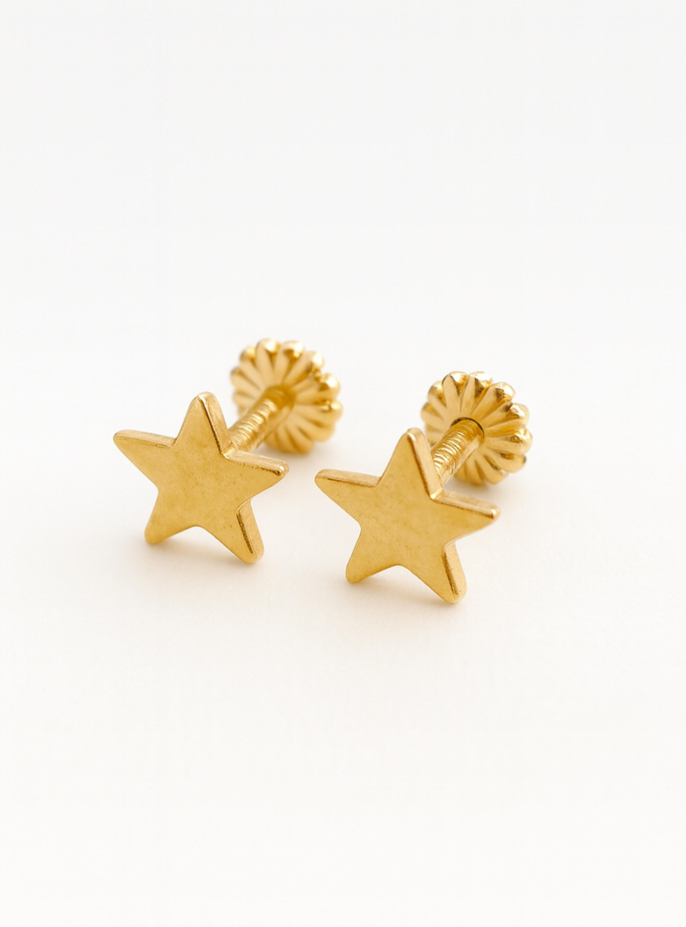 Aros Estrella 5 mm Oro 18k nacional -2