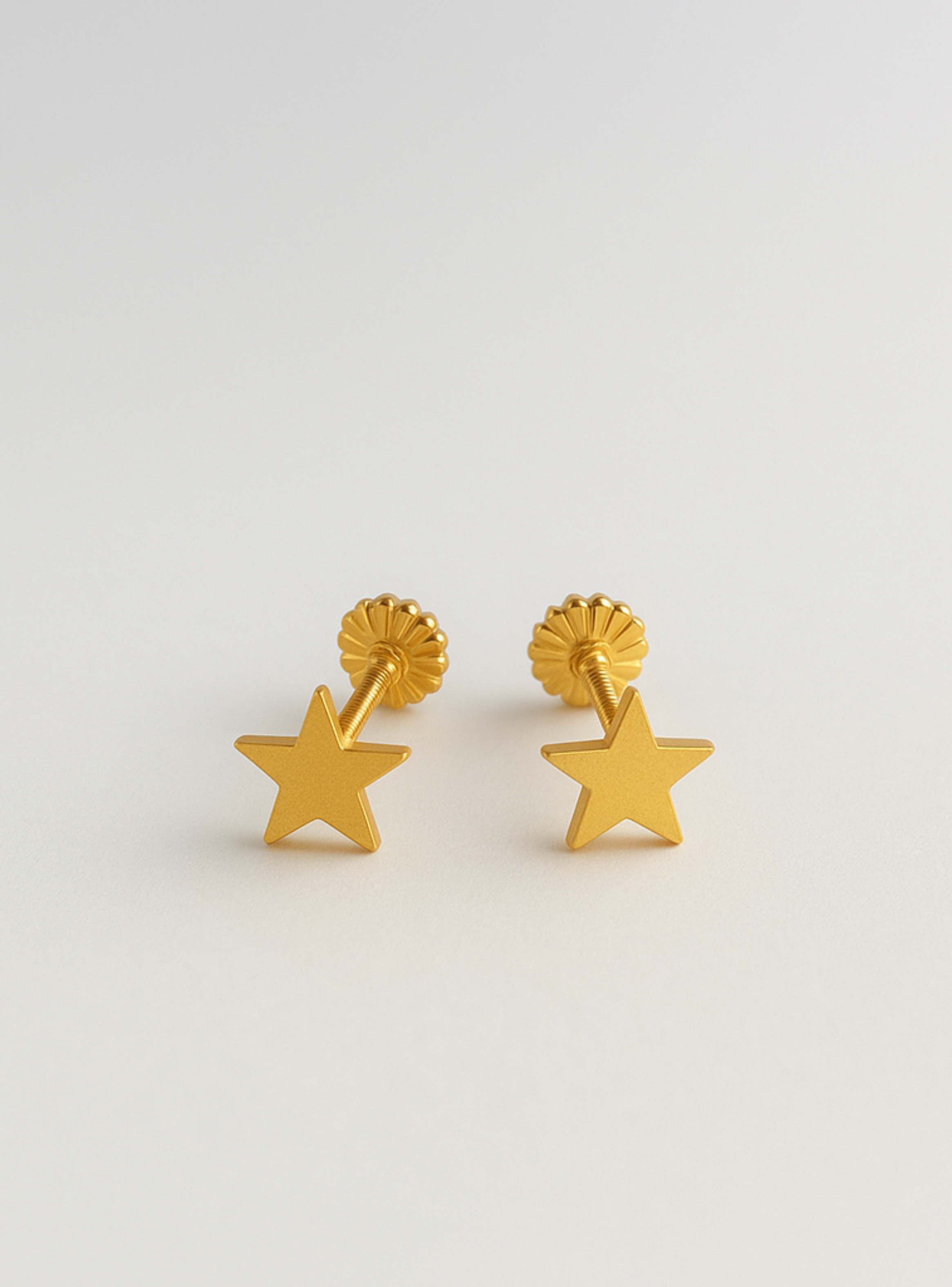 Aros Estrella 5 mm Oro 18k nacional -3