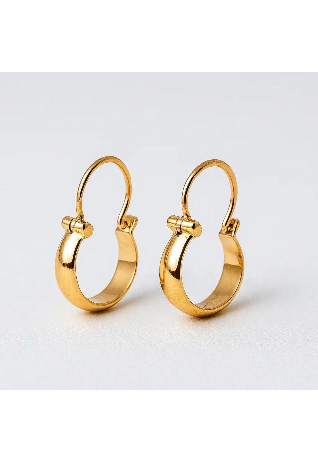 Aros Argolla Bote 2,3cm Largo N3 Oro 18k 2.40gr Mujer Regalo Dorado-5
