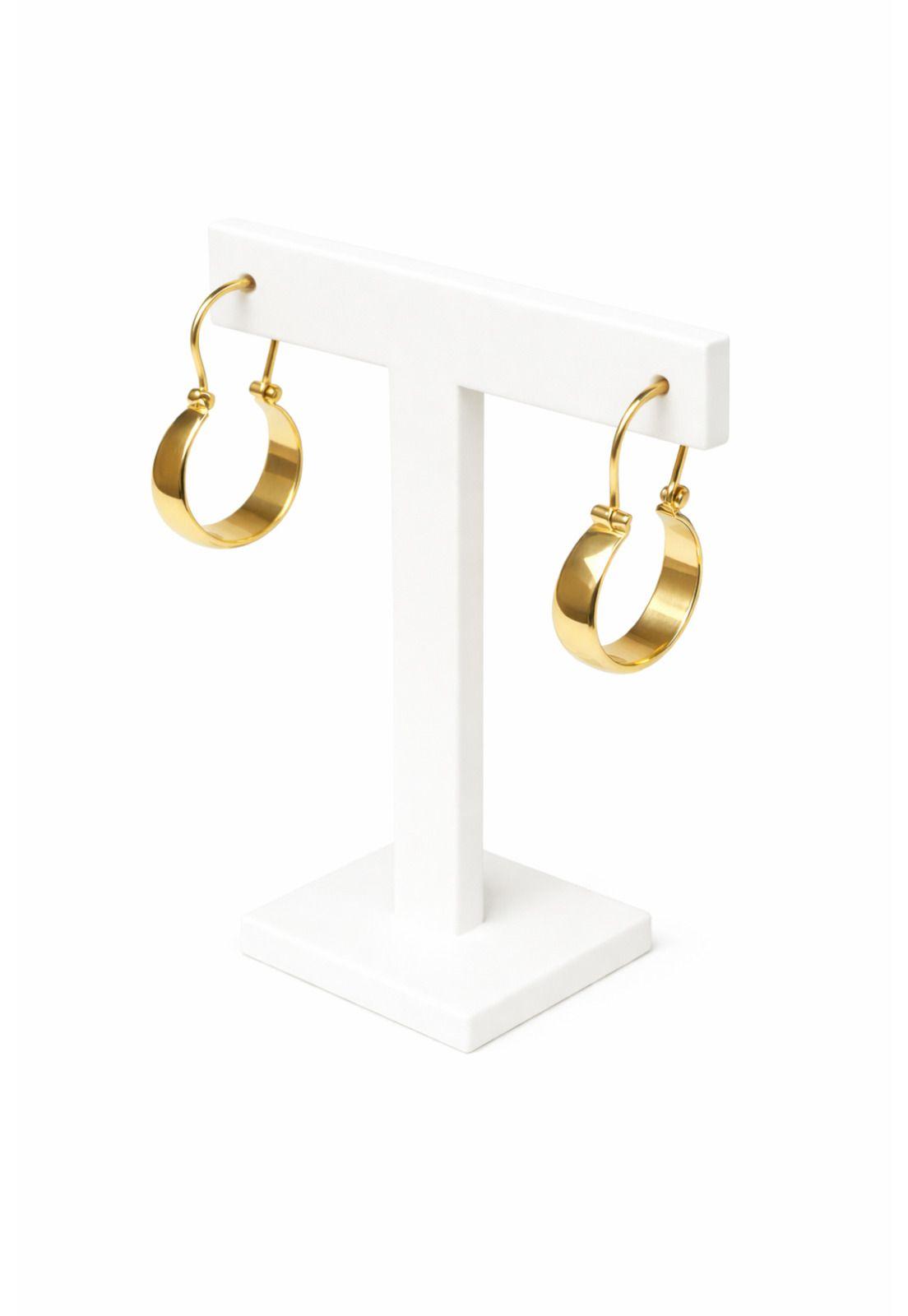 Aros Argolla Bote 2,3cm Largo N3 Oro 18k 2.40gr Mujer Regalo Dorado-4