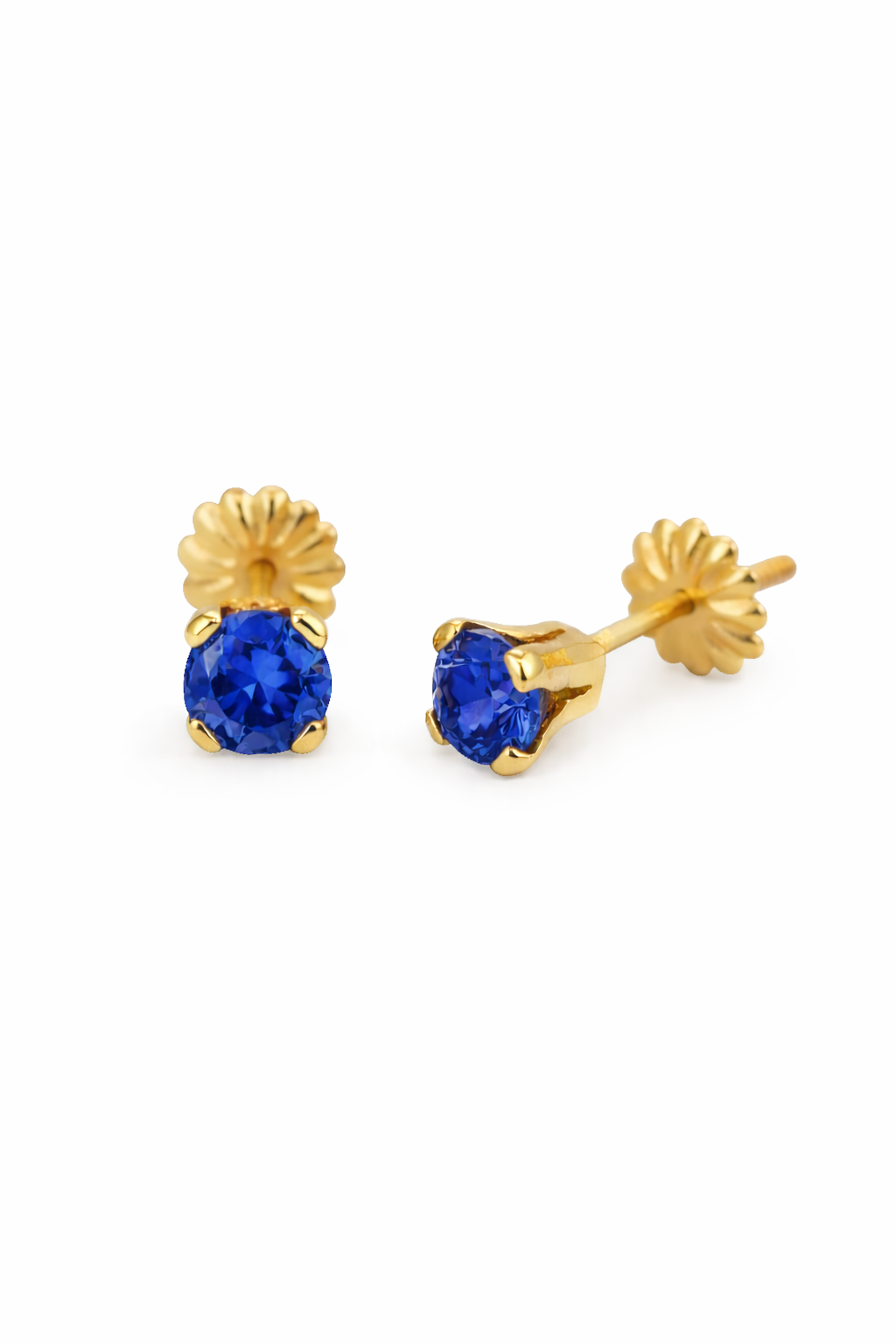 Aros Chispas con circón 6mm Oro 18k nacional No2 1.5 gr.-0