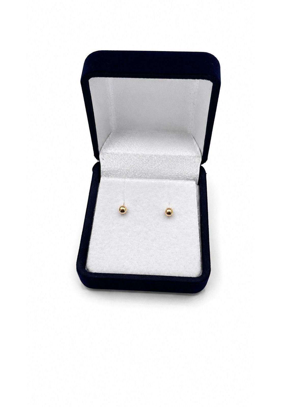 Aros Bolita 3mm N1 Oro 18k 0.50 Gr Bebé Hipoalergénico Dorado-3
