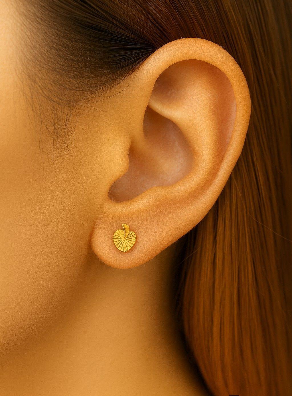 Aros Manzana Facetada 5mm Oro 18k nacional-3