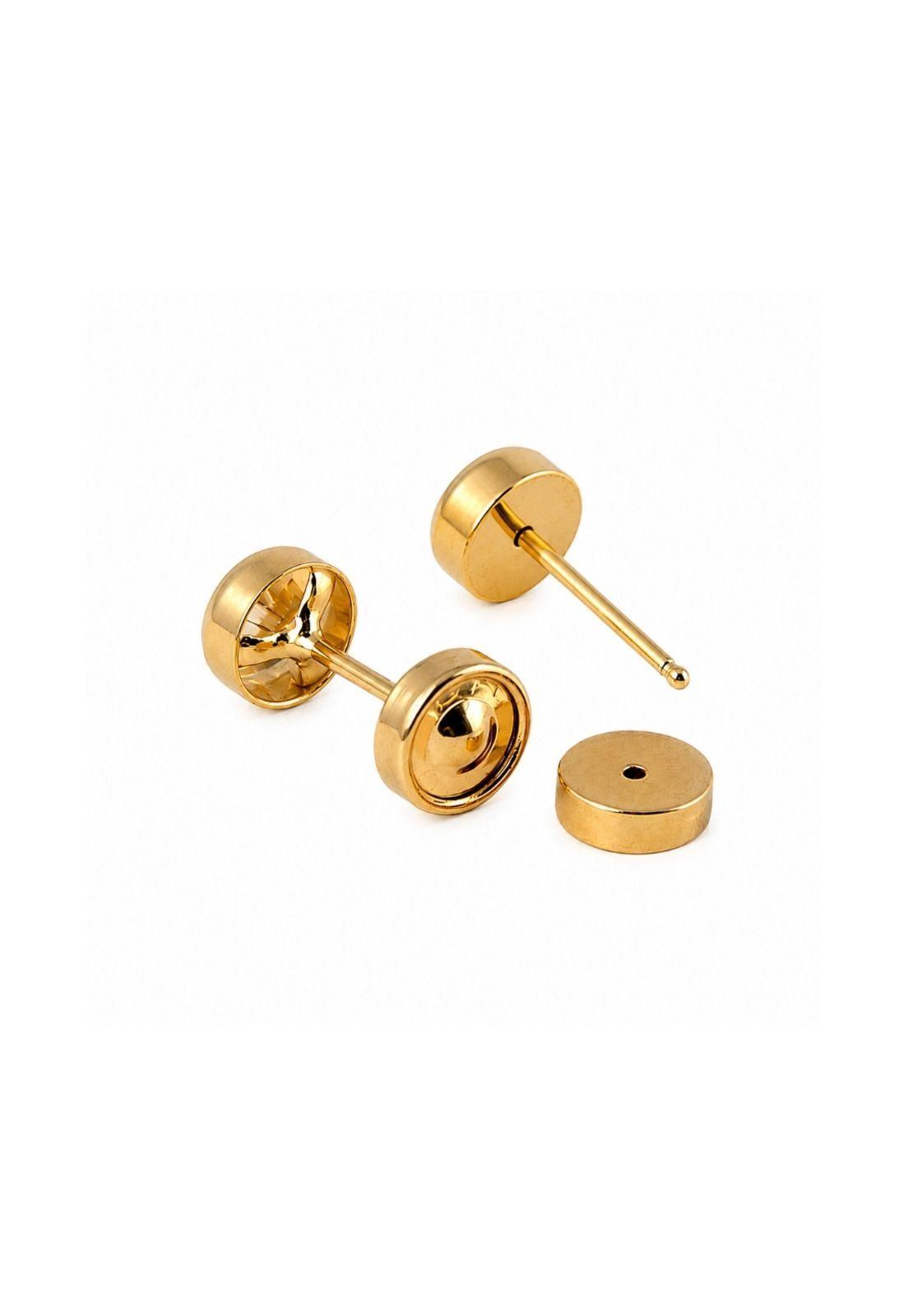 Aros Abridores Punto De Luz 4mm Oro 18k Circón Bebé Niña-2