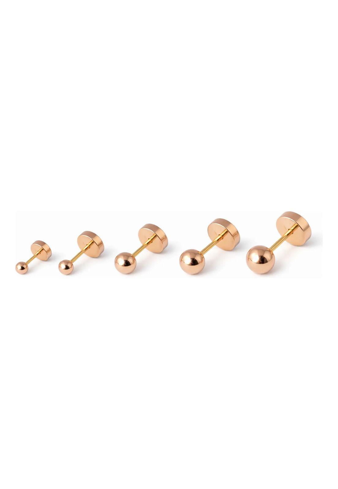 Aros Abridores Bolita 3.5mm N2 Oro14k Bebé Hipoalergénico Dorado-4