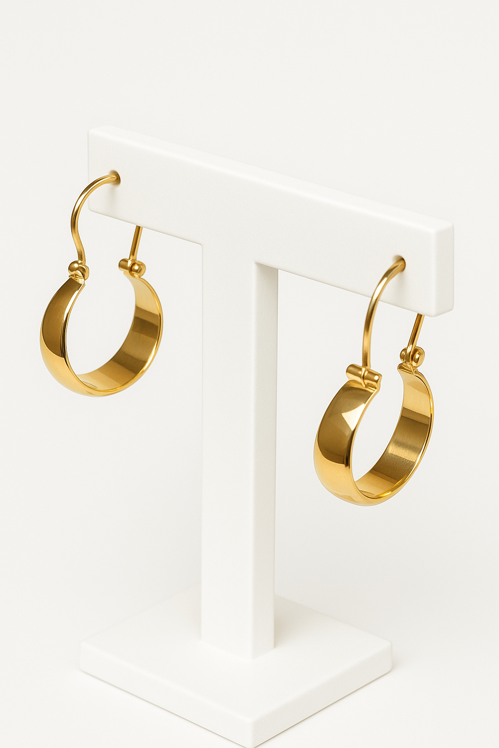 Aros Argollas Bote 2cm No2 Oro 18k nacional-4