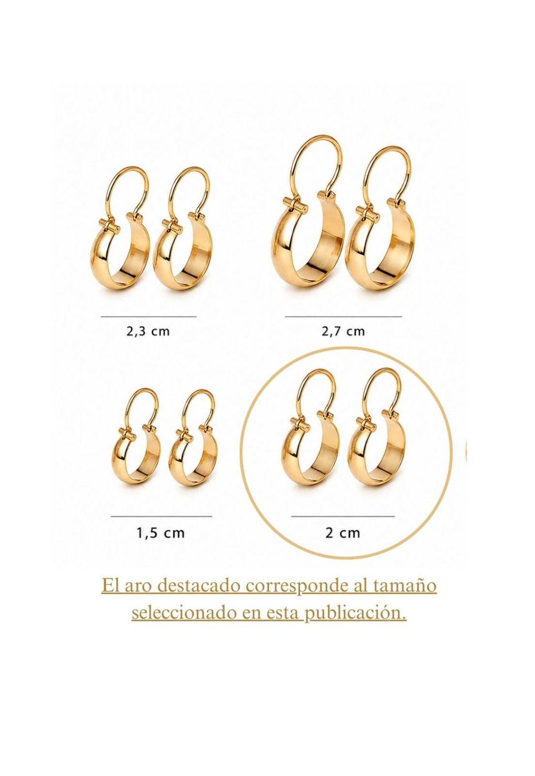 Aros Argolla Bote Largo 2cm No2 Oro 18k Nacional 1.70gr Dorado-7