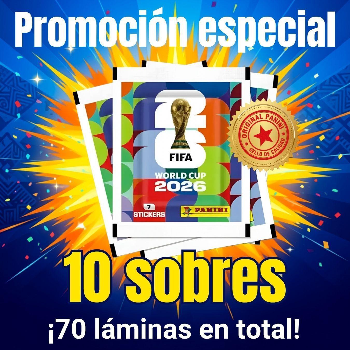 Pack 10 Sobres Panini Mundial 2026 (70 Láminas en Total)-0