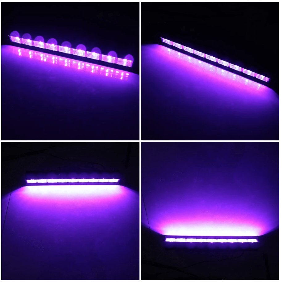 Foco Ultravioleta barra 9 leds UV de 3W c/u-1