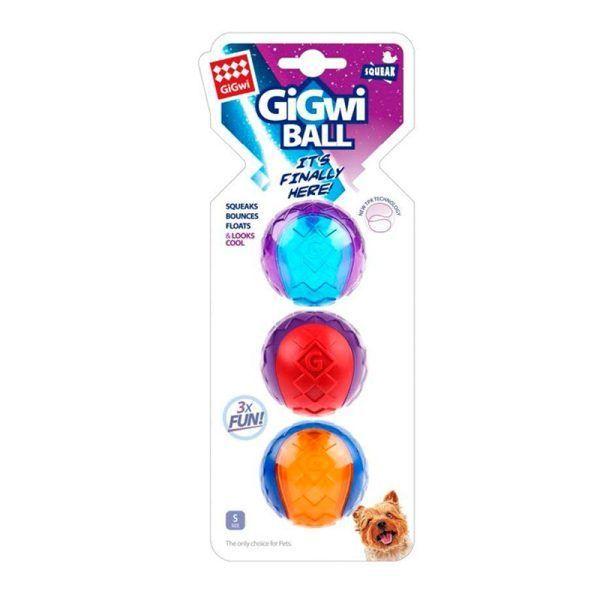 Pelotas Small Pack 3 unidades Gigwi para Perro-0
