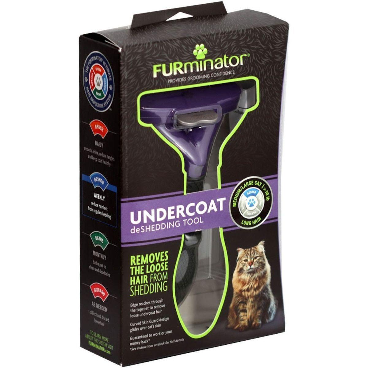 Cepillo Furminator Pelo Largo Medium/Large para Gato-0