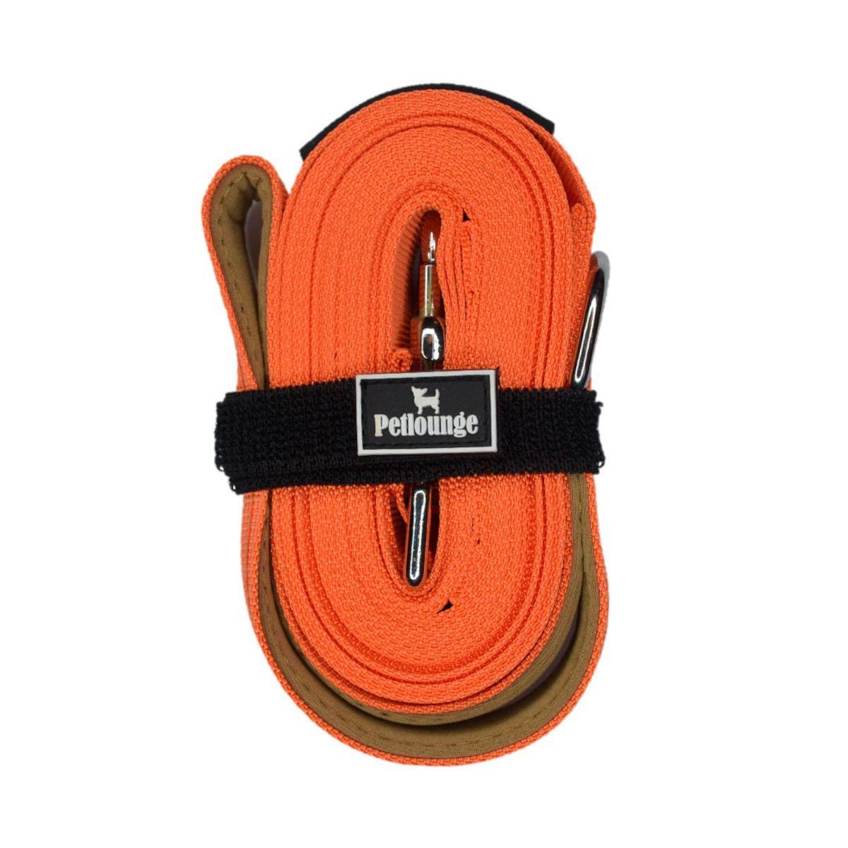 Correa Larga 5 Metros Naranja Petlounge para Perros-0