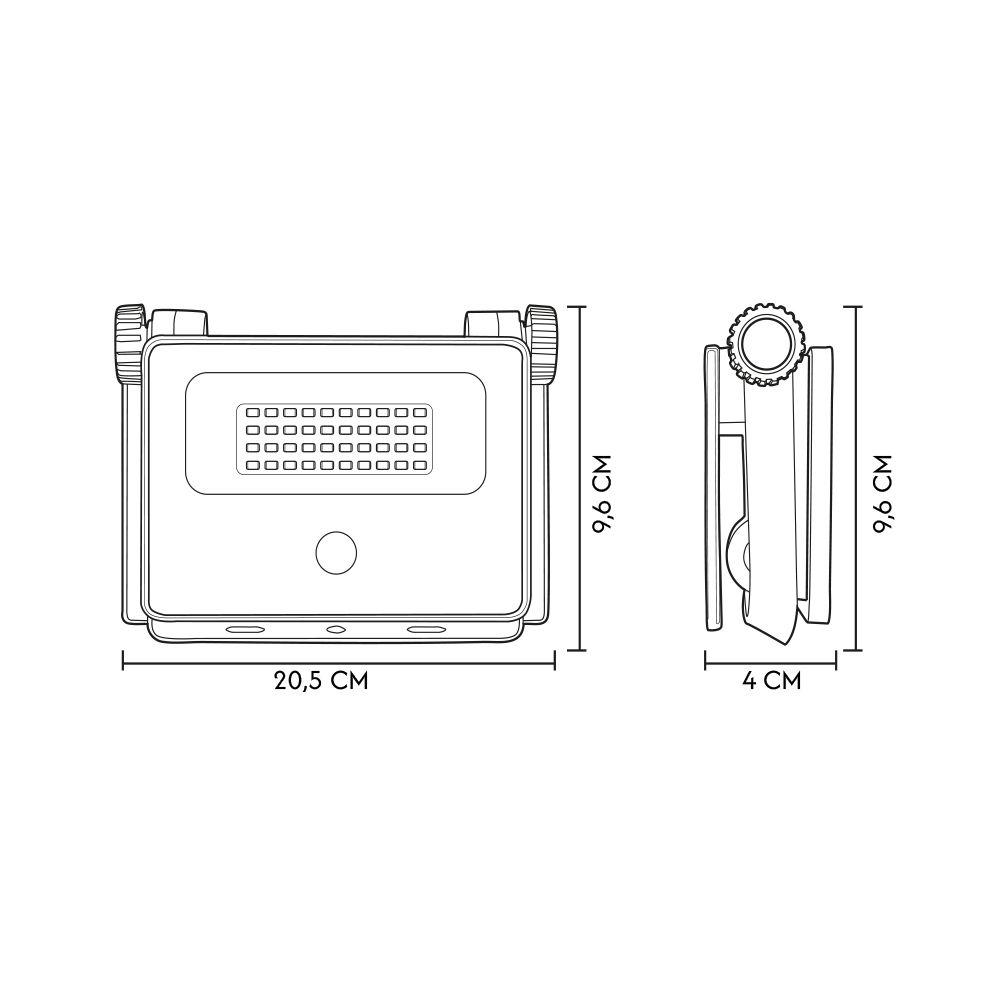 APLIQUE SOLAR ALL-IN-ONE DAUMER 20W IP65 LUZ CALIDA -2