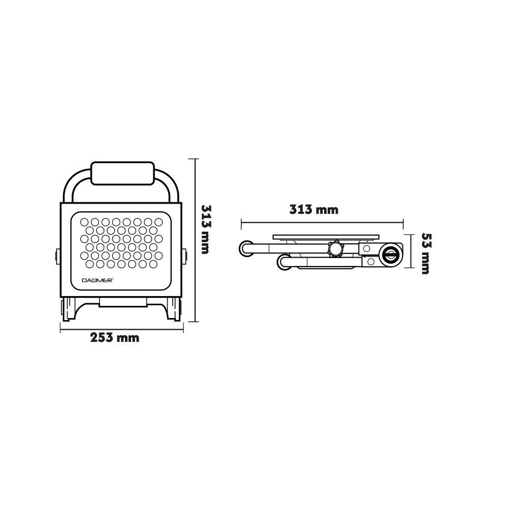 PROYECTOR DE AREA LED PORTATIL DAUMER 50W IP65 LUZ FRIA-2