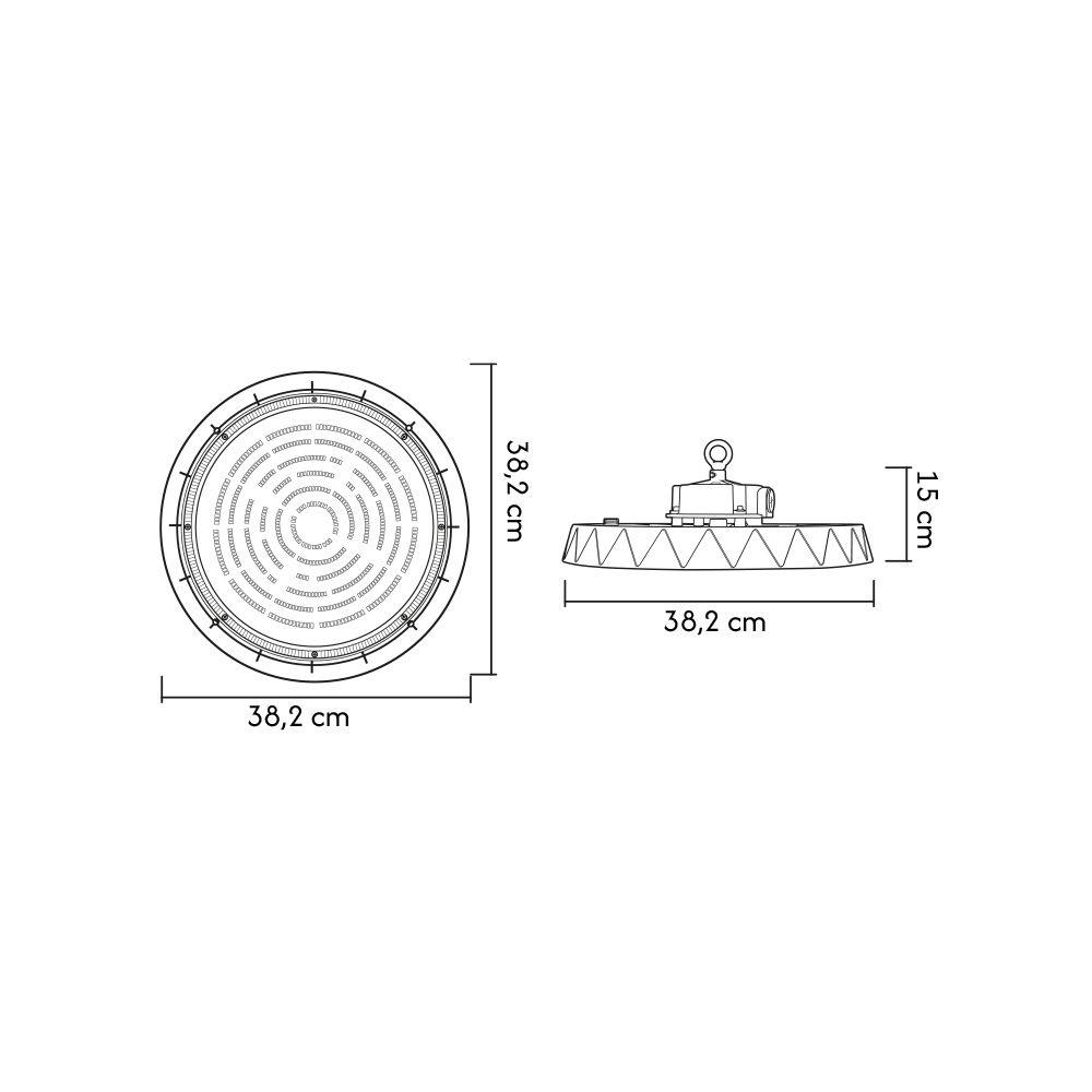 CAMPANA UFO LED PROFESIONAL DAUMER 200W IP65 LUZ NEUTRA-2