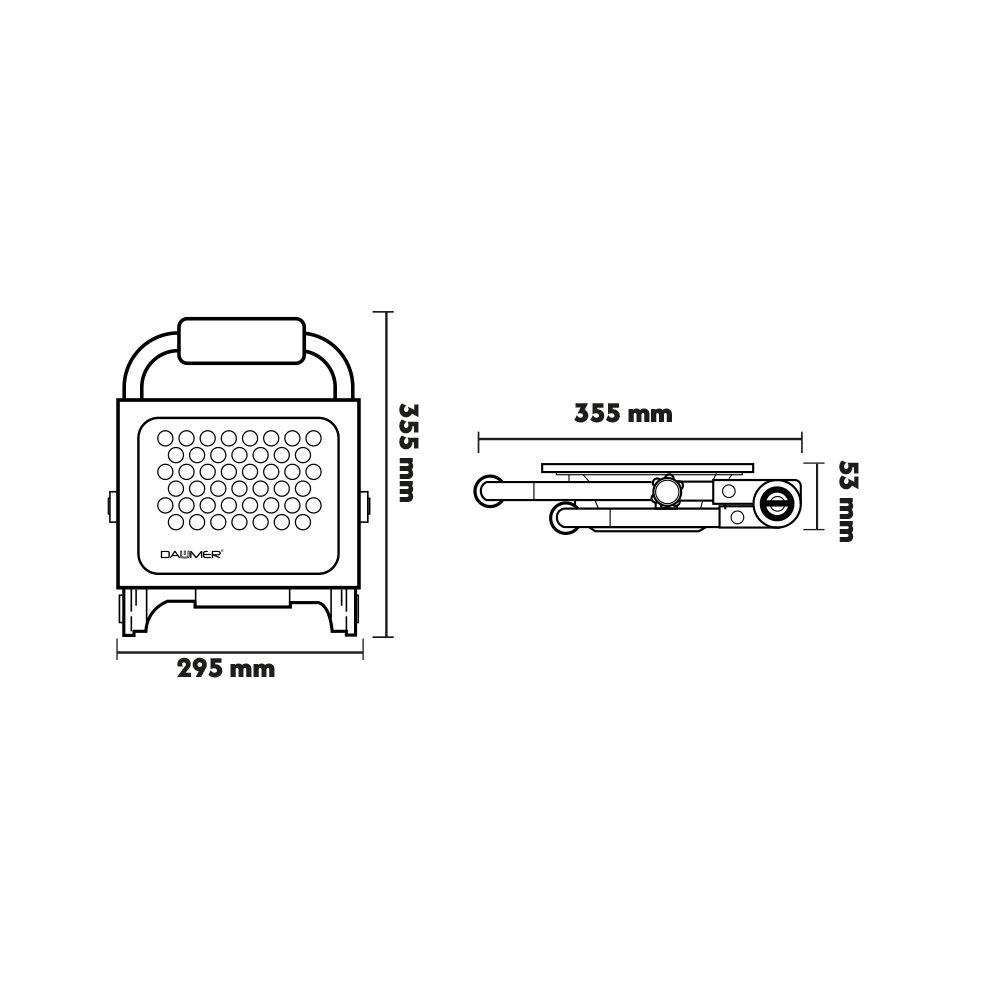 PROYECTOR DE AREA LED PORTATIL DAUMER 100W IP65 LUZ FRIA-2