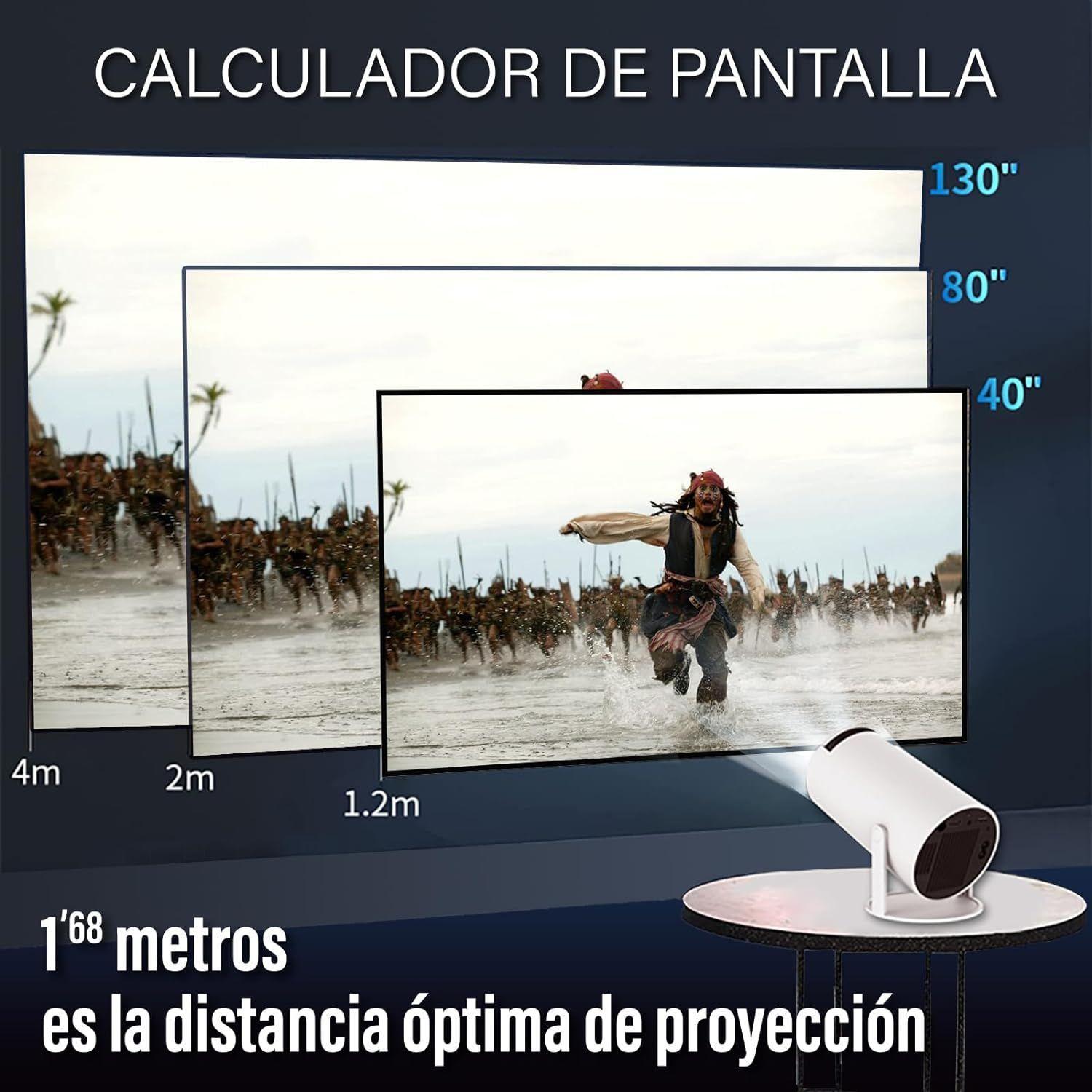 Proyector portátil HY300 Android 11 HD 4K Cine en casa-2