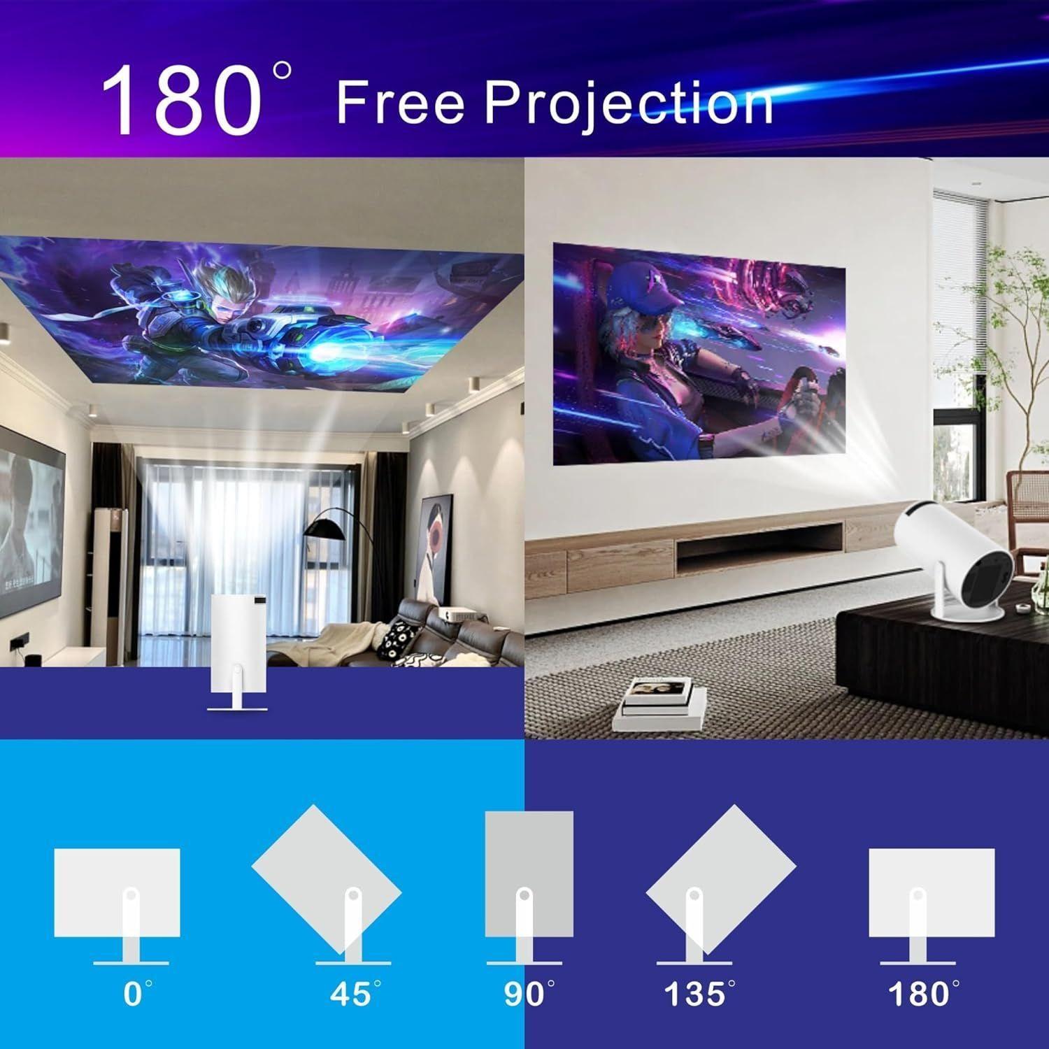 Proyector portátil HY300 Android 11 HD 4K Cine en casa-3