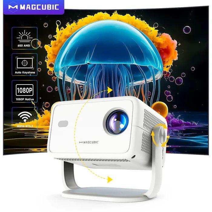 Proyector portátil L018 Magcubic Android 11 HD 4K Cine en casa 650ANSI-0
