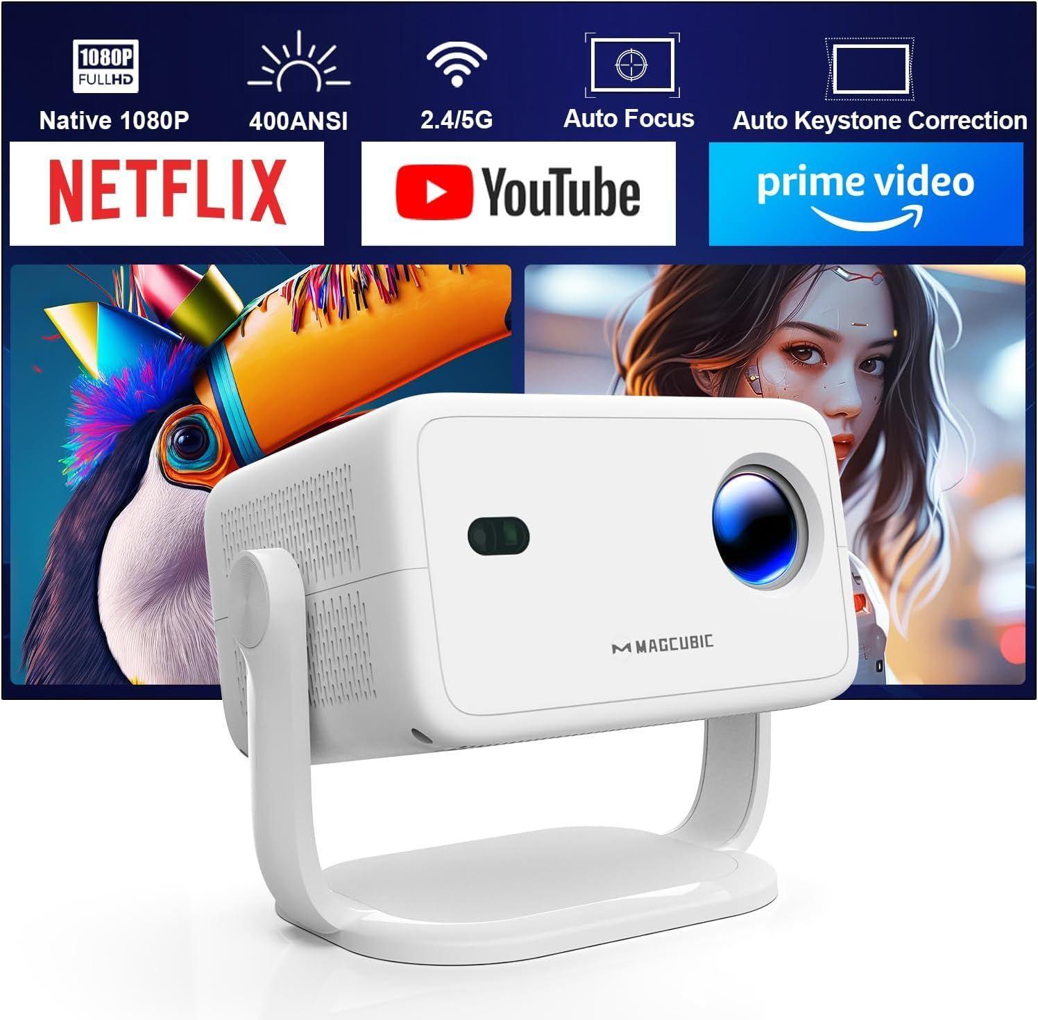 Proyector portátil L018 Magcubic Android 11 HD 4K Cine en casa 650ANSI-4